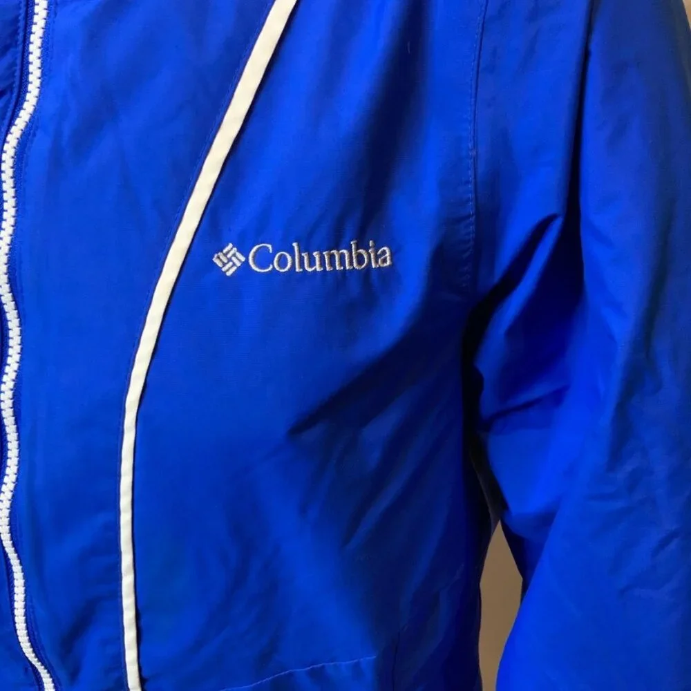 Columbia Royal Blue Thermal Coil Hooded Winter Jacket, Size M